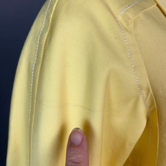 Cynthia Cynthia Steffe trench Jacket Medium Yellow 50s fisherman pastel pea coat - Picture 10 of 13